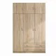 Ντουλάπα τρίφυλλη με πατάρι Alvia  sonoma 150x51x240εκ