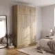 Ντουλάπα τρίφυλλη με πατάρι Alvia  sonoma 150x51x240εκ