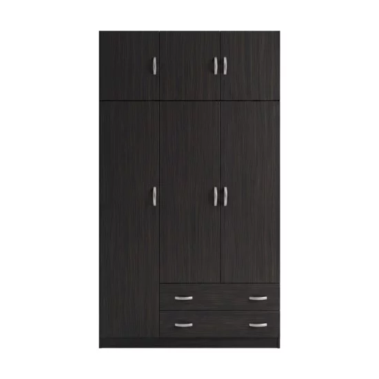 Ντουλάπα τρίφυλλη με πατάρι Alvia  wenge 150x51x240εκ