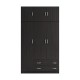 Ντουλάπα τρίφυλλη με πατάρι Alvia  wenge 150x51x240εκ