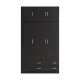 Ντουλάπα τρίφυλλη με πατάρι Alvia  wenge 150x51x240εκ