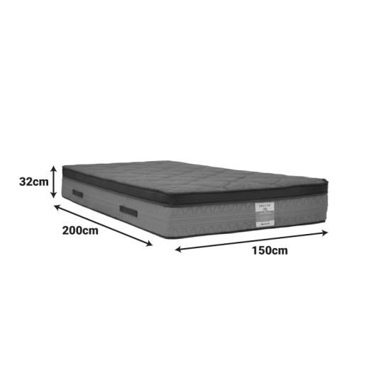 Στρώμα Deluxe  pocket spring διπλής όψης 32cm 150x200εκ