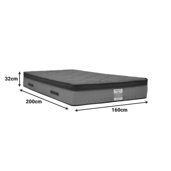 Στρώμα Deluxe  pocket spring διπλής όψης 32cm 160x200εκ