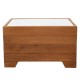 Τραπέζι Otis pakoworld ξύλο οξιάς καρυδί-λευκό μάρμαρο 60x42x35εκ Model: 211-000012