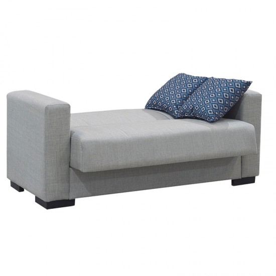Kαναπές κρεβάτι Vox pakoworld 2θέσιος ύφασμα γκρι 148x77x80εκ Model: 213-000002
