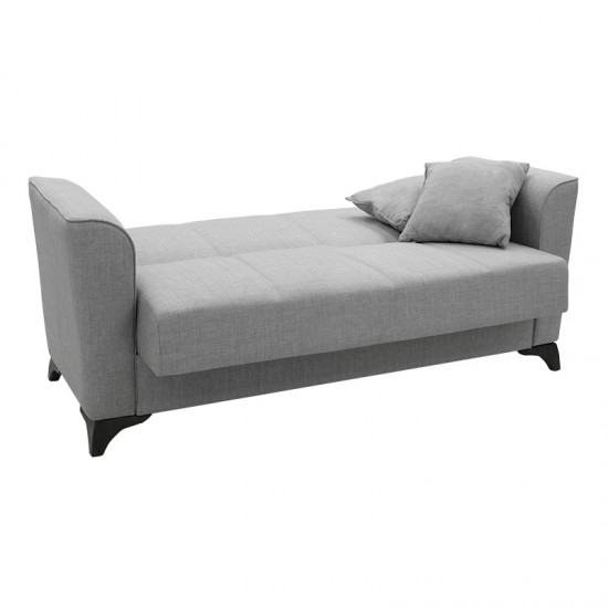 Kαναπές κρεβάτι Asma pakoworld 2θέσιος ύφασμα γκρι 156x76x85εκ Model: 213-000008