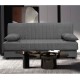 Kαναπές κρεβάτι Romina pakoworld 3θέσιος ύφασμα ανθρακί 190x90x80εκ Model: 213-000034