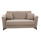 Kαναπές κρεβάτι Asma pakoworld 2θέσιος ύφασμα μπεζ 156x76x85εκ Model: 213-000038