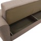 Kαναπές κρεβάτι Asma pakoworld 2θέσιος ύφασμα μπεζ 156x76x85εκ Model: 213-000038