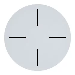 Επιφάνεια τραπεζιού Fervor  HPL ivory Φ69εκ πάχους 12mm