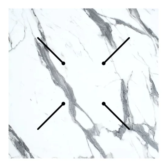 Επιφάνεια τραπεζιού Melody  HPL λευκό μαρμάρου 70x70εκ πάχους 12mm