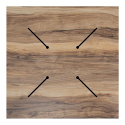 Επιφάνεια τραπεζιού Noble  HPL καρυδί 69x69εκ πάχους 12mm