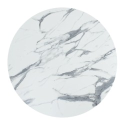 Επιφάνεια τραπεζιού Solace  Werzalit λευκό μαρμάρου Φ70εκ πάχους 25mm