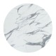 Επιφάνεια τραπεζιού Solace pakoworld Werzalit λευκό μαρμάρου Φ70εκ Model: 215-000028