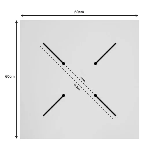 Επιφάνεια τραπεζιού Inspire  HPL γκρι cement 60x60εκ πάχους 12mm