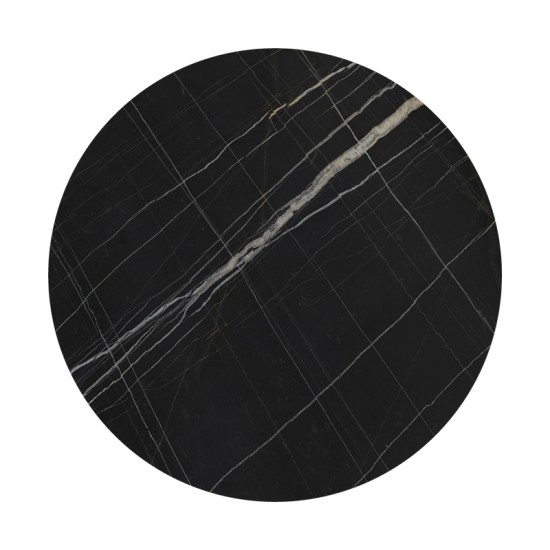 Επιφάνεια τραπεζιού Relian  HPL μαύρο όψη μαρμάρου Φ69εκ πάχους 12mm