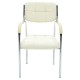 Καρέκλα επισκέπτη Florida pakoworld PU λευκό πόδι χρωμίου Model: 217-000033