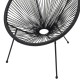 Πολυθρόνα Acapulco  μεταλλο-pe rattan σε μαύρη απόχρωση 68.5x74.5x84εκ