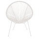 Πολυθρόνα Acapulco  μεταλλο-pe rattan σε λευκή απόχρωση 68.5x74.5x84εκ
