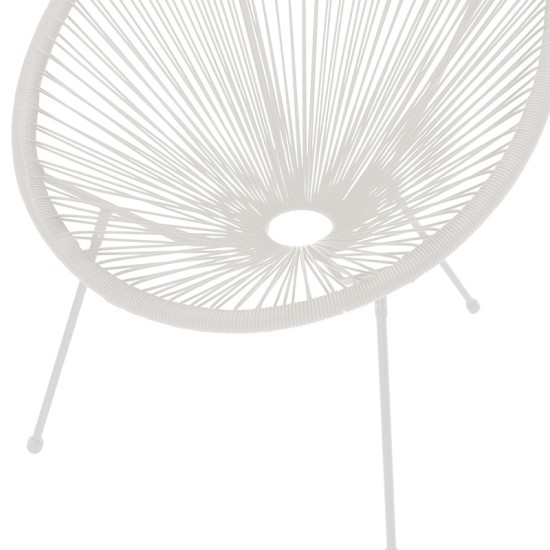 Πολυθρόνα Acapulco  μεταλλο-pe rattan σε λευκή απόχρωση 68.5x74.5x84εκ
