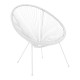 Πολυθρόνα Acapulco  μεταλλο-pe rattan σε λευκή απόχρωση 68.5x74.5x84εκ