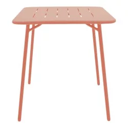 Τραπέζι Moraja  terracotta μέταλλο 70x70x73εκ