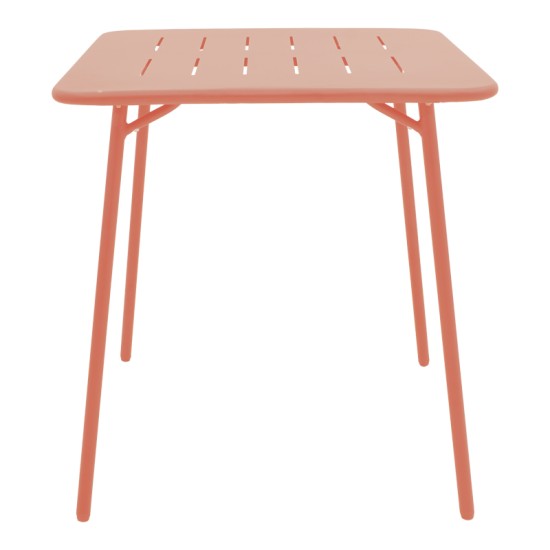 Τραπέζι Moraja  terracotta μέταλλο 70x70x73εκ