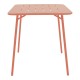 Τραπέζι Moraja  terracotta μέταλλο 70x70x73εκ