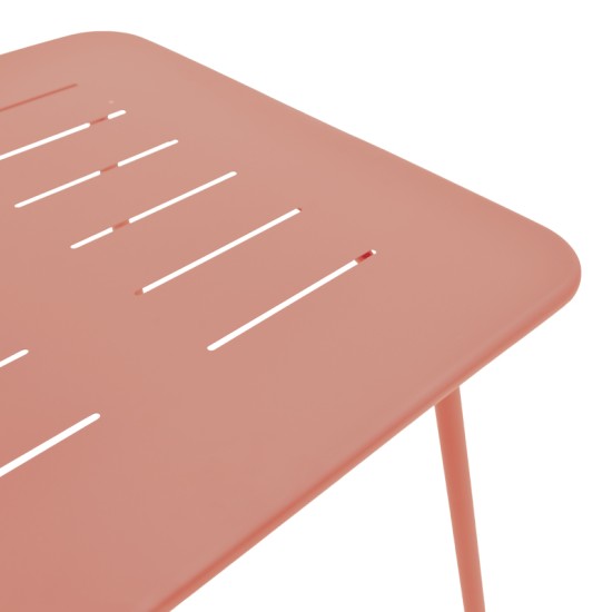 Τραπέζι Moraja  terracotta μέταλλο 70x70x73εκ