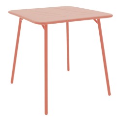 Τραπέζι Moraja  terracotta μέταλλο 70x70x73εκ