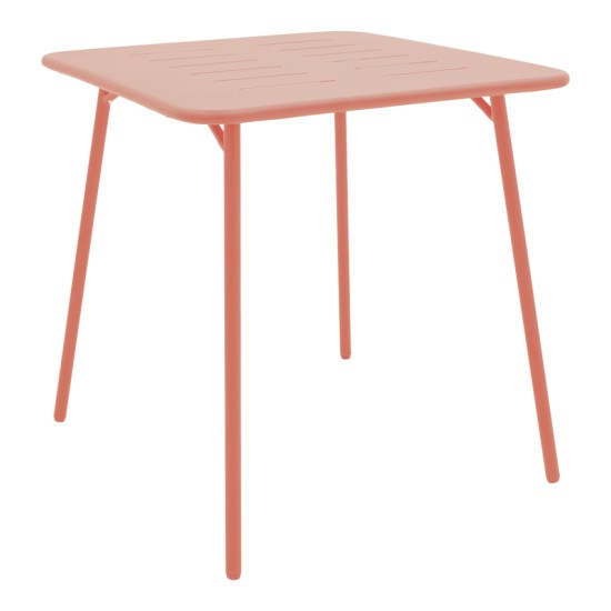 Τραπέζι Moraja  terracotta μέταλλο 70x70x73εκ