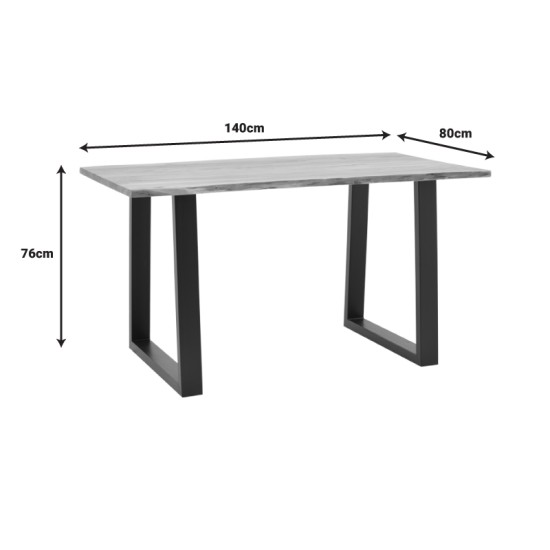 Τραπέζι Avron  φυσικό μασίφ ξύλο ακακίας 140x80x76εκ Model: 223-000030