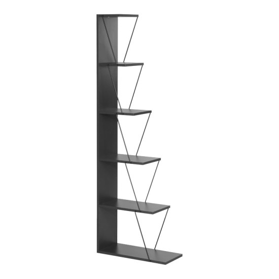 Βιβλιοθήκη mini Tars ανθρακί-μαύρο 50x22x150εκ Βιβλιοθήκη mini Tars ανθρακί-μαύρο 50x22x150εκ
