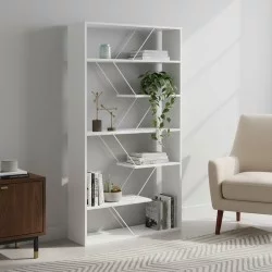 Βιβλιοθήκη Tars  λευκό 84x24x157εκ