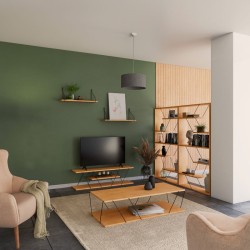 Ραφιέρα τοίχου Tars  sonoma-μαύρο 72x20x27εκ