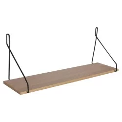 Ραφιέρα τοίχου Tars  sonoma-μαύρο 72x20x27εκ