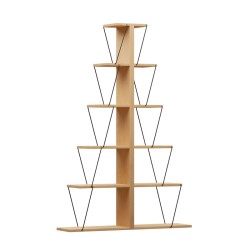 Βιβλιοθήκη mini Tars  sonoma-μαύρο 100x22x150εκ