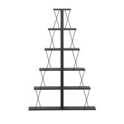 Βιβλιοθήκη mini Tars  ανθρακί-μαύρο 130x22x146εκ