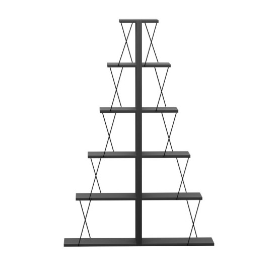 Βιβλιοθήκη mini Tars ανθρακί-μαύρο 130x22x146εκ Βιβλιοθήκη mini Tars ανθρακί-μαύρο 130x22x146εκ
