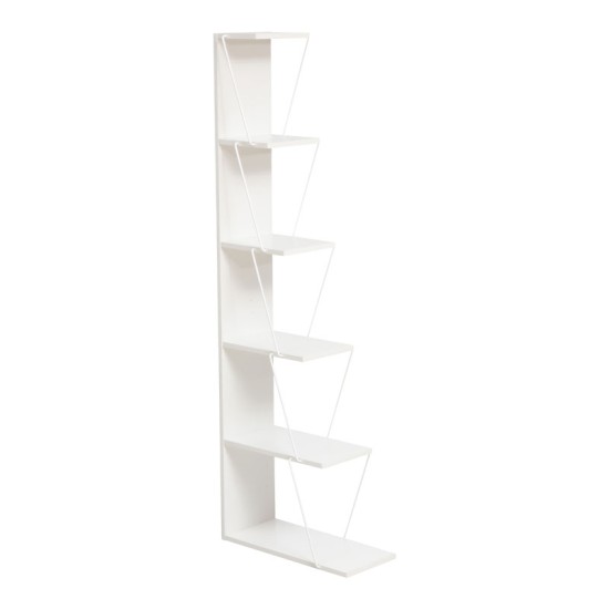 Βιβλιοθήκη mini Tars λευκό 130x22x146εκ Βιβλιοθήκη mini Tars λευκό 130x22x146εκ