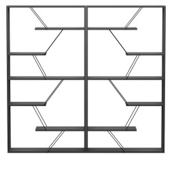Βιβλιοθήκη Tars  ανθρακί-μαύρο 168x24x157εκ