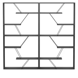 Βιβλιοθήκη Tars  ανθρακί-μαύρο 168x24x157εκ