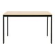Τραπέζι Extento  επεκτεινόμενο σε φυσική απόχρωση με μαύρα μεταλλικά πόδια 120-180x74x75εκ