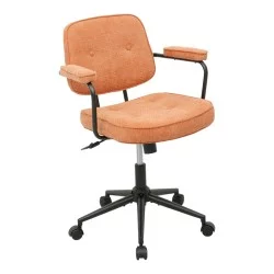 Καρέκλα γραφείου Leberta  terracotta ύφασμα 64x63,5x86-96εκ