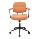 Καρέκλα γραφείου Leberta  terracotta ύφασμα 64x63,5x86-96εκ