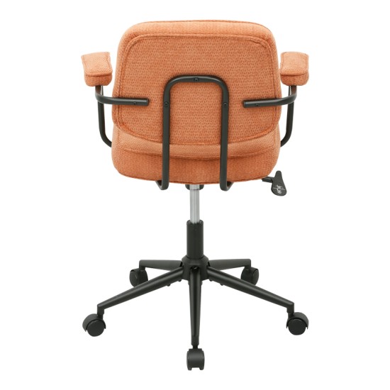 Καρέκλα γραφείου Leberta  terracotta ύφασμα 64x63,5x86-96εκ