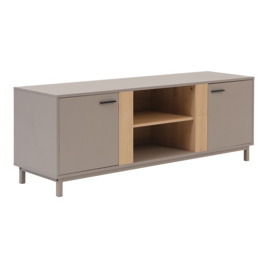 Έπιπλο τηλεόρασης Polenio  cappuccino με φυσικό 150x40x53εκ