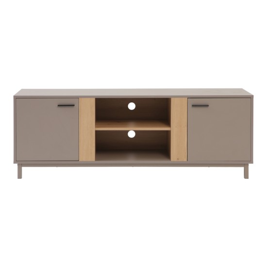Έπιπλο τηλεόρασης Polenio  cappuccino με φυσικό 150x40x53εκ