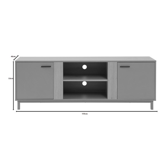 Έπιπλο τηλεόρασης Polenio  cappuccino με φυσικό 150x40x53εκ