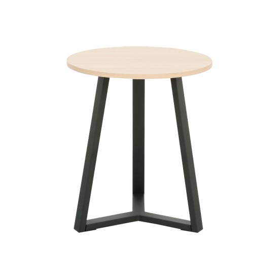 Βοηθητικό τραπέζι Berton  cappuccino με μαύρο μέταλλο Φ45x52εκ